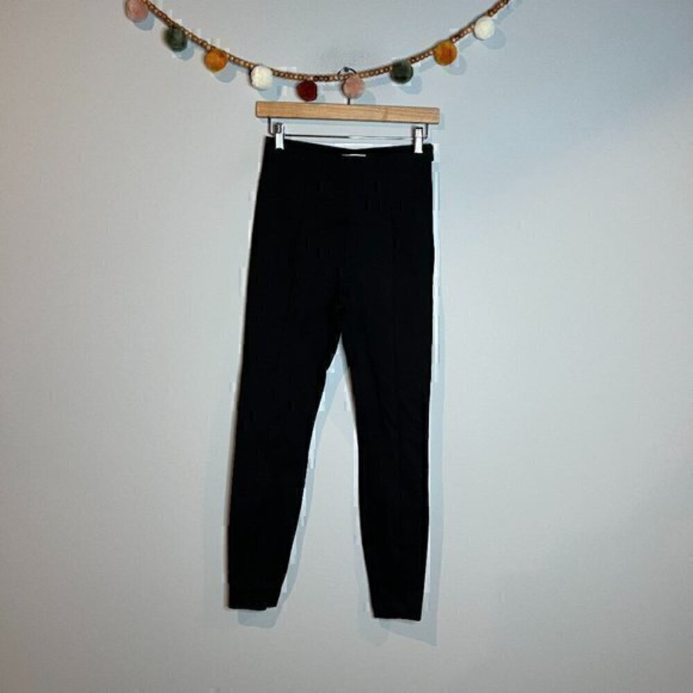 Good American black stretchy ponte pants